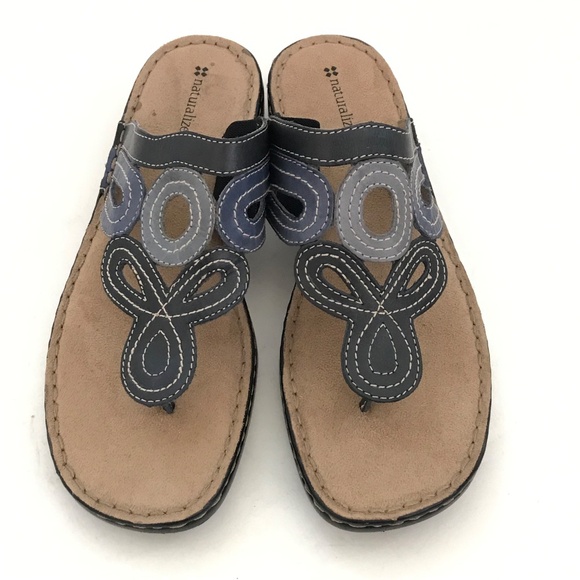 NATURALIZER Leather Sandals Calon Thong Sandals Women’s Size 10 WIDE - Picture 5 of 16